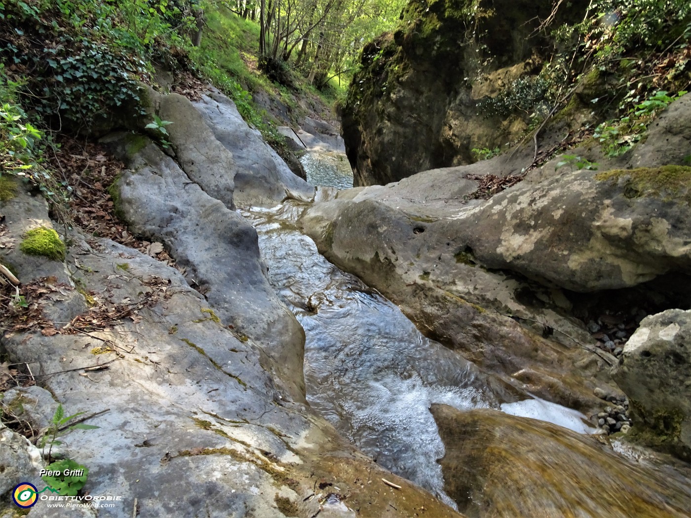 26 L'acqua ha levigato il corso del torrente.JPG